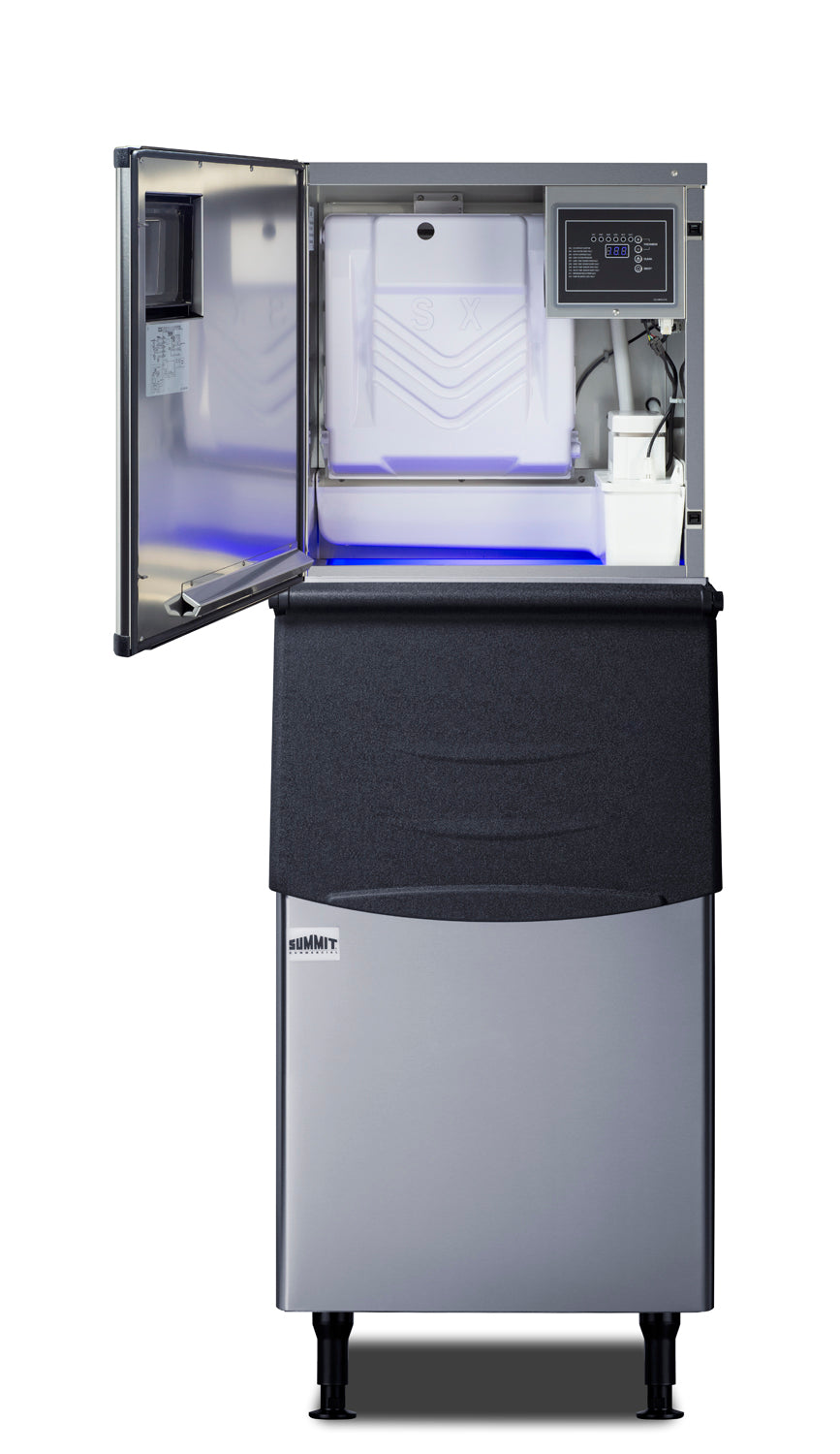 350 lb. Commercial Ice Machine With Stainless Steel Bin