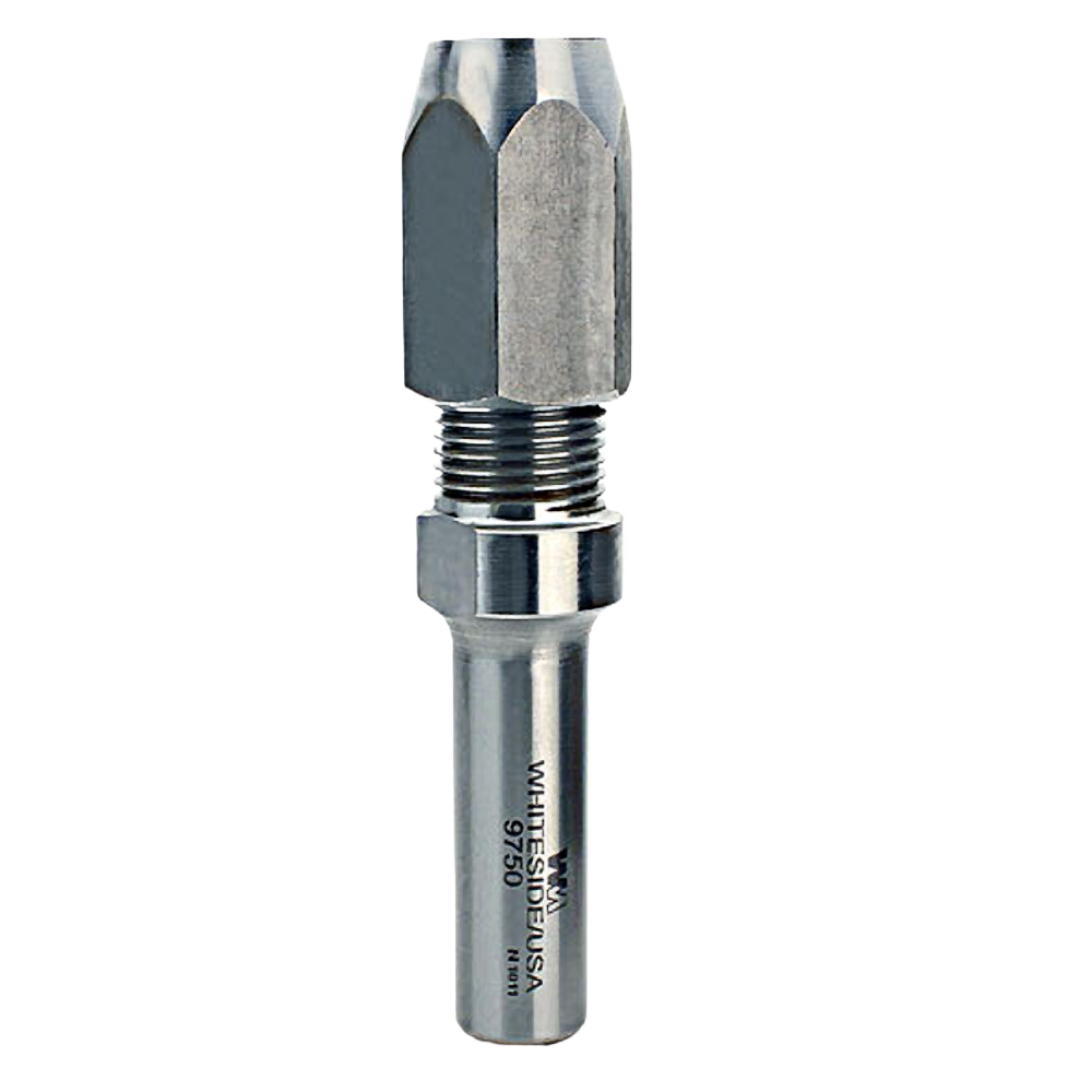 Stainless steel CNC carving machine adapter with 1/2 inch shank and 1/4 inch collet for tool accessories collection