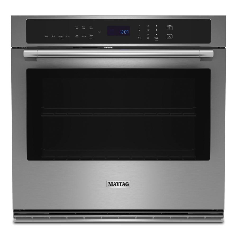 27-inch stainless steel single wall oven with digital control panel in Single Wall Ovens and Appliances collections
