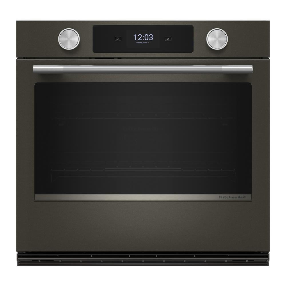 30-inch Smart Electric Single Wall Oven with Assisted Cooking Modes - Black Ore