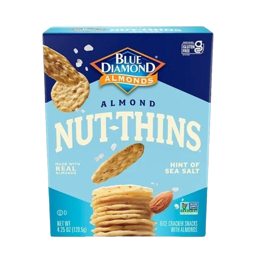 Blue Diamond almond snack crackers with sea salt in food and beverage chips and snacks collection under $25