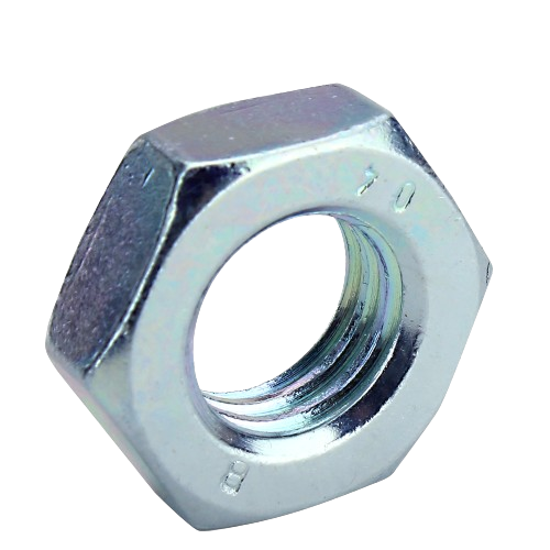 Hexagonal metal nut with threaded interior for John Deere parts and home improvement hardware collections