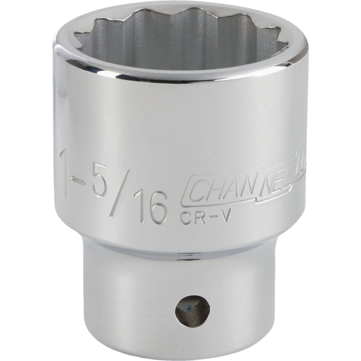 Shallow 12-point 1-5/16 inch chrome socket with 3/4 inch drive for woodworking and home improvement hand tools