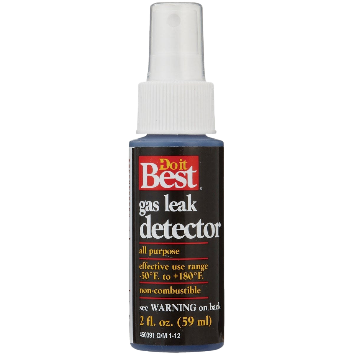Compact spray bottle of gas leak detector for plumbing and home improvement safety checks under pressure systems