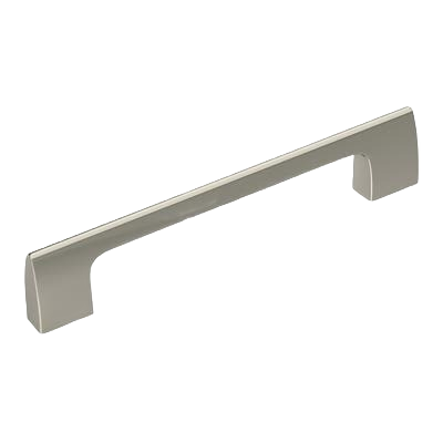 Polished nickel cabinet pull with a sleek modern design in Hardware and Furniture Accessories collections under $50