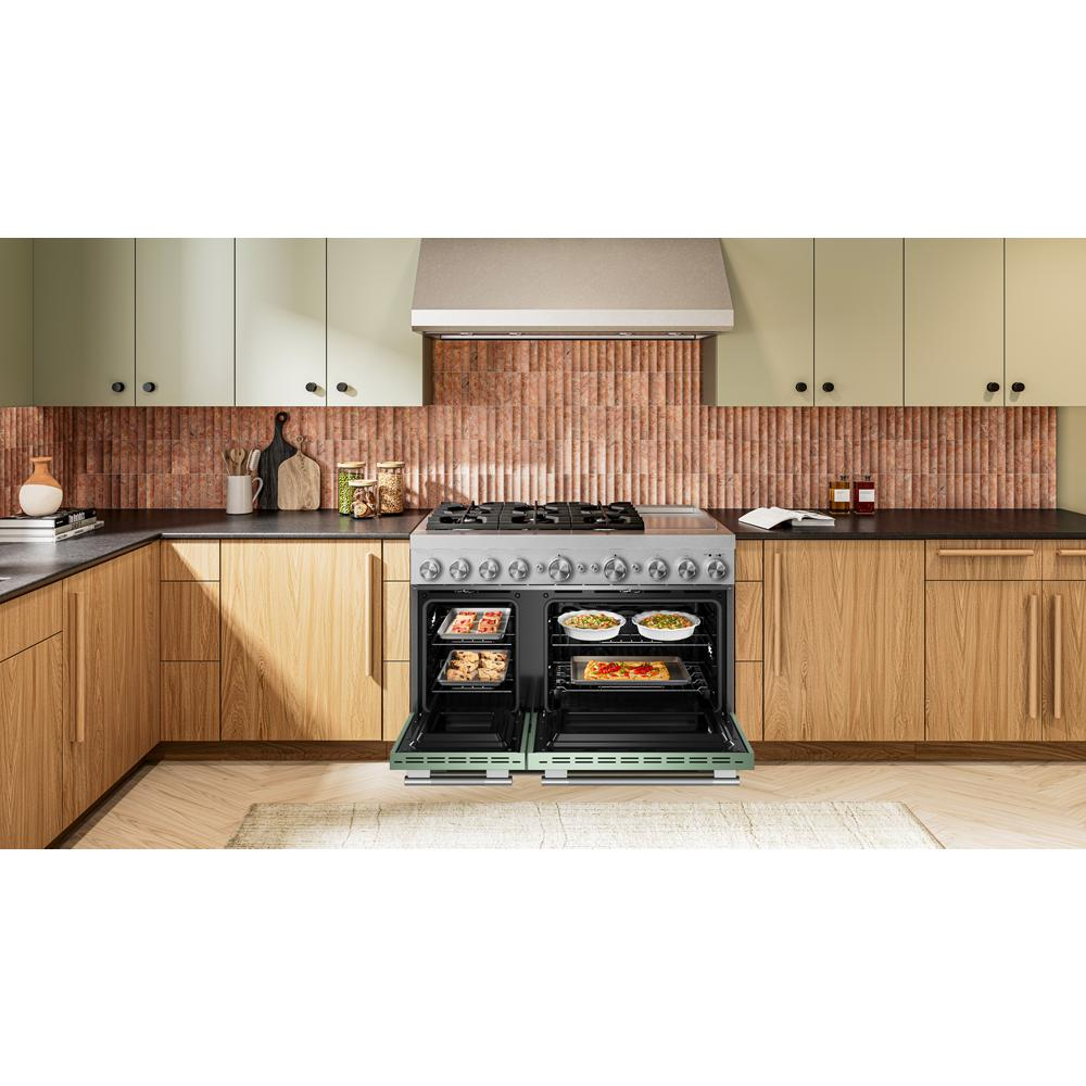 48-Inch 6 Burner Commercial-Style Dual Fuel Range with Griddle
