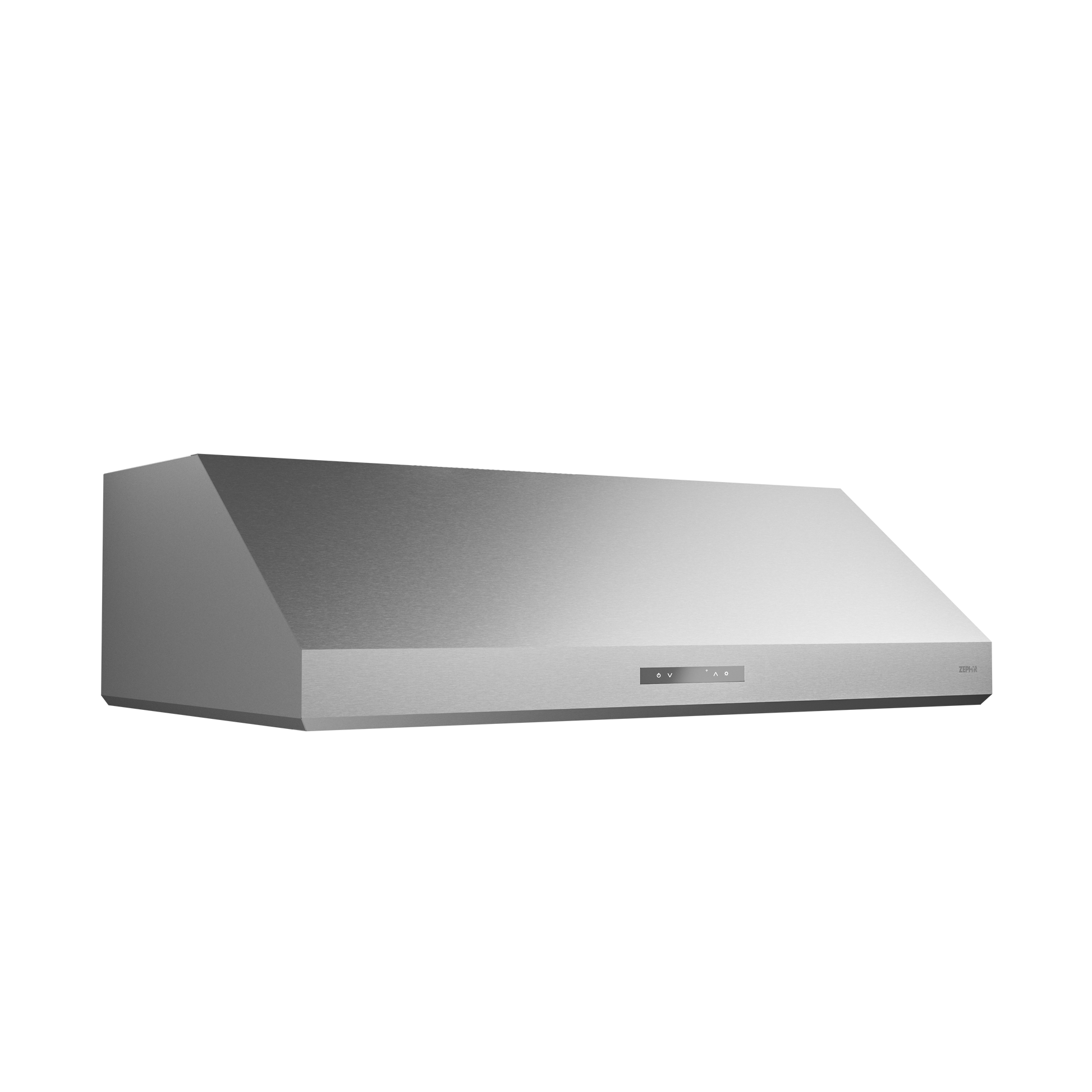 stainless steel under cabinet range hood with professional baffle filters and LED lighting for kitchen improvement