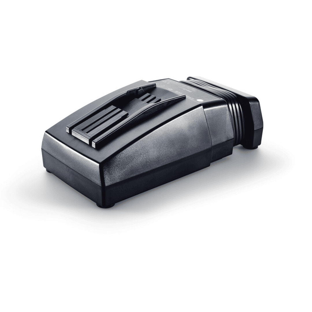 Compact black battery charger with clip-on design for cordless tools and home improvement tasks
