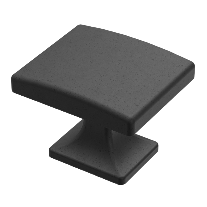 Black iron forged cabinet knob with farmhouse-inspired design for hardware and furniture accessories under $50