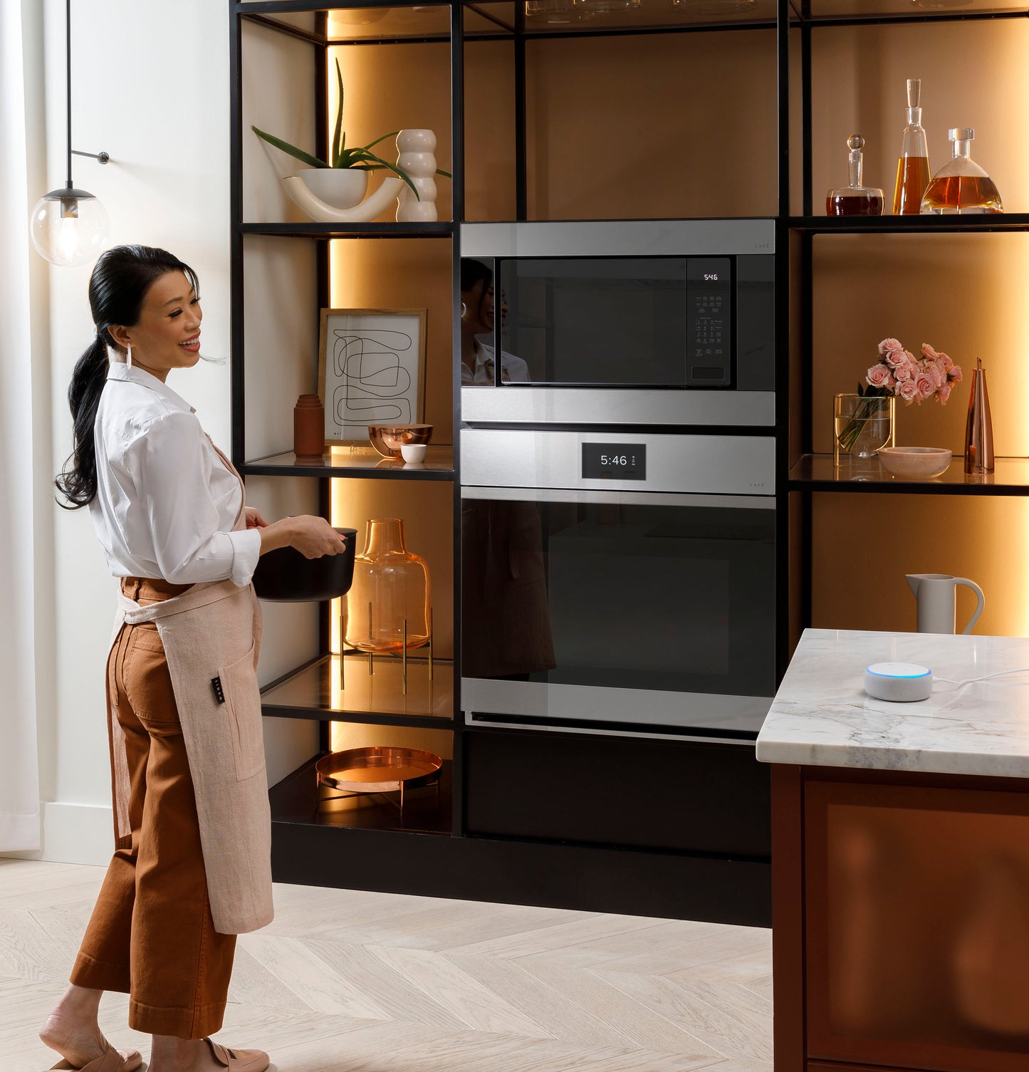 CAFÉ™ 30" Smart Built-In Convection Single Wall Oven in Platinum Glass