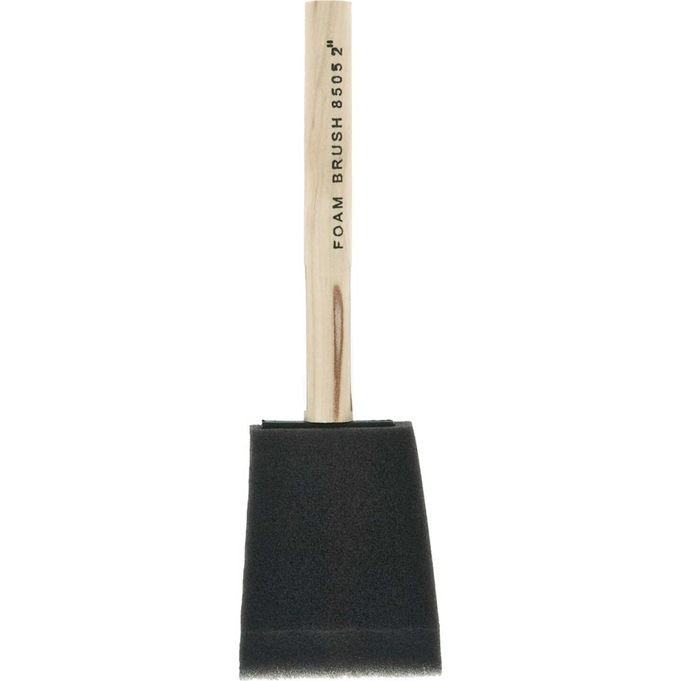 2-inch foam brush with wood handle for smooth paint application in home improvement and painting supplies collections