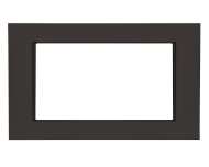 Black stainless steel microwave trim kit frame for built-in installation in kitchen appliances collection