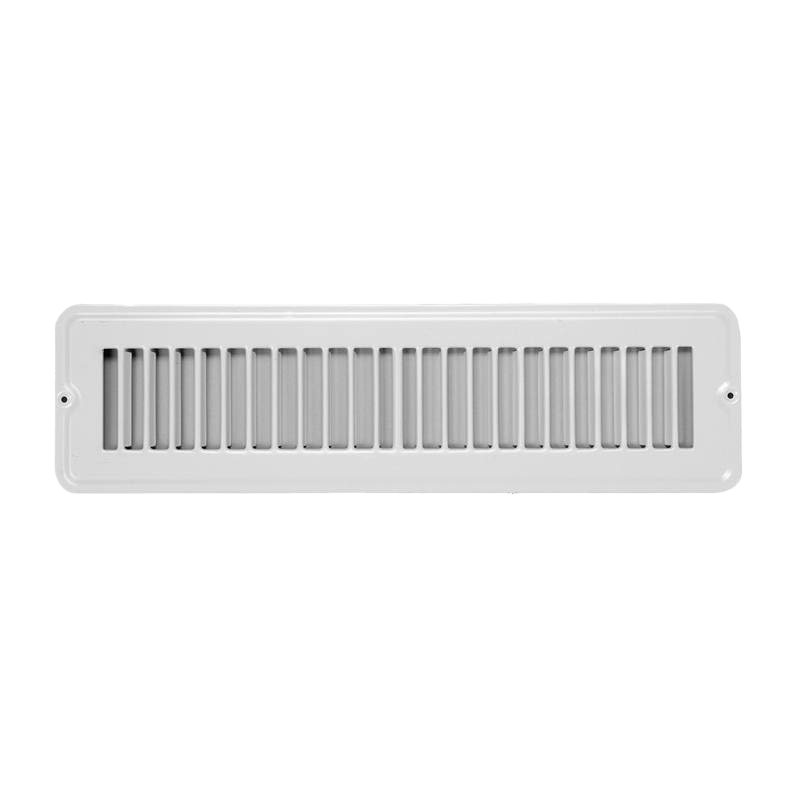 White steel toe space grille vent with vertical slots for plumbing and home improvement projects under $50 collection