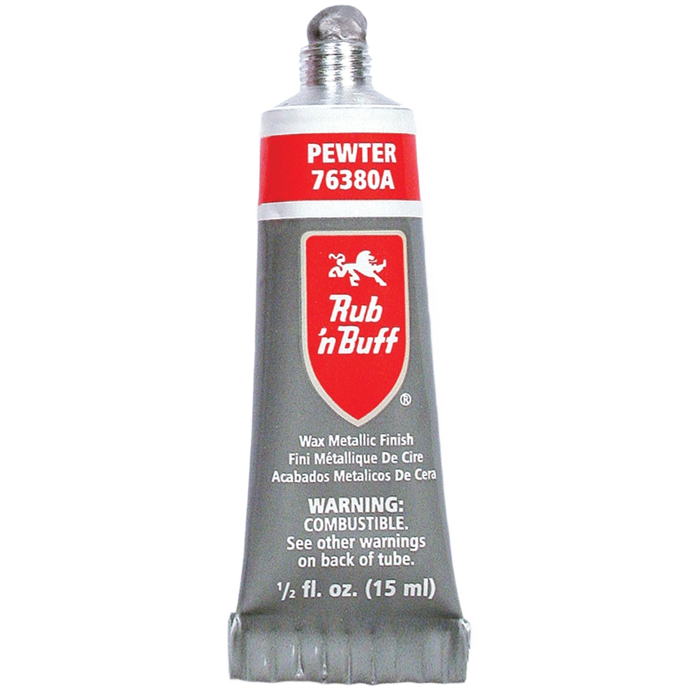 Tube of pewter-colored wax metallic finish for crafts and specialty paint in home improvement collections under $50
