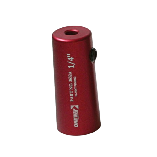 Red machined aluminum 1/4 inch threaded ferrule for custom woodworking tools and tool handles under $50 collection