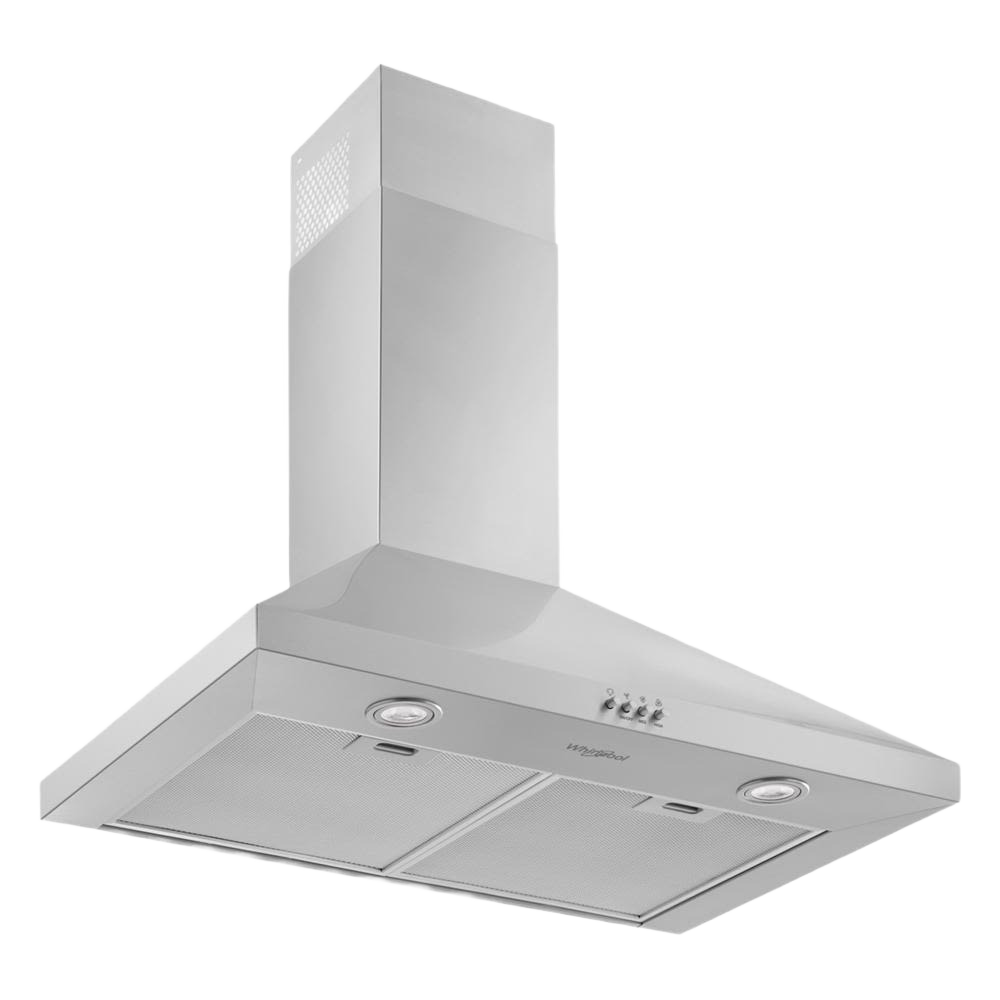 30-inch stainless steel chimney wall mount range hood with dual lights and detachable grease filters for kitchen ventilation