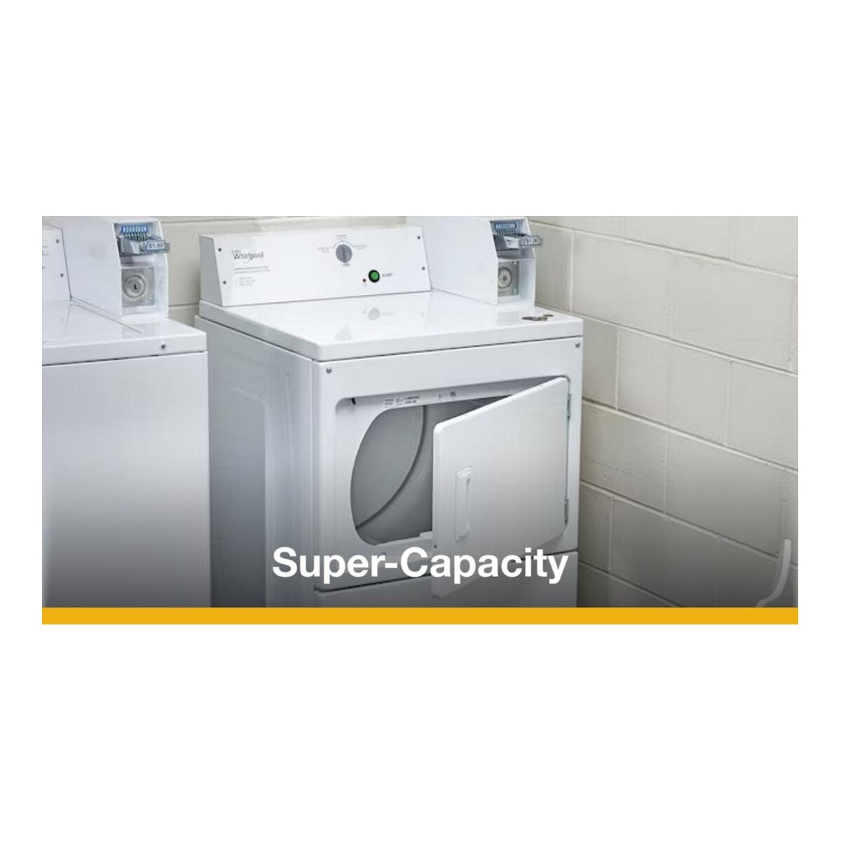 Commercial Electric Super-Capacity Dryer, Coin Slide