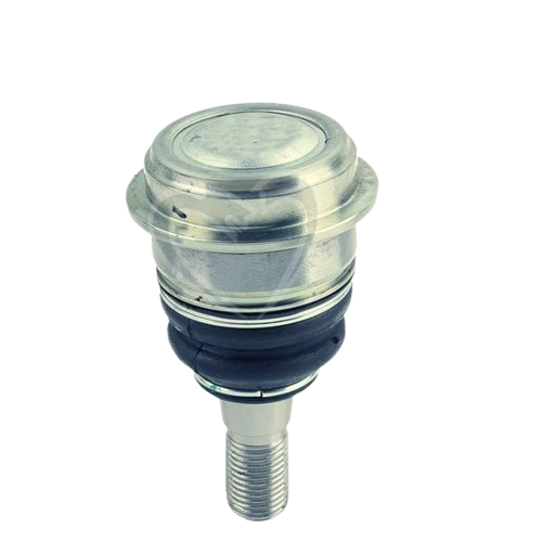 Metal front suspension upper ball joint with threaded stud and rubber seal for vehicle steering and suspension systems