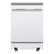 GE® ENERGY STAR® 24" Stainless Steel Interior Portable Dishwasher with Sanitize Cycle