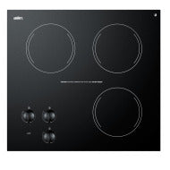 22" Wide 230V 3-Burner Radiant Cooktop