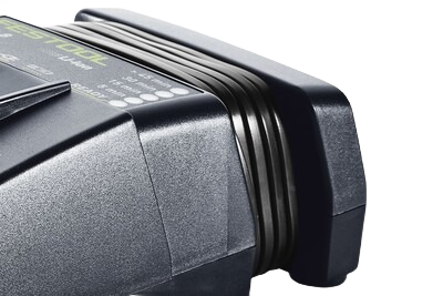 Black and gray Festool quick charger with AIRSTREAM technology for power tool batteries in tool accessories collections under $100