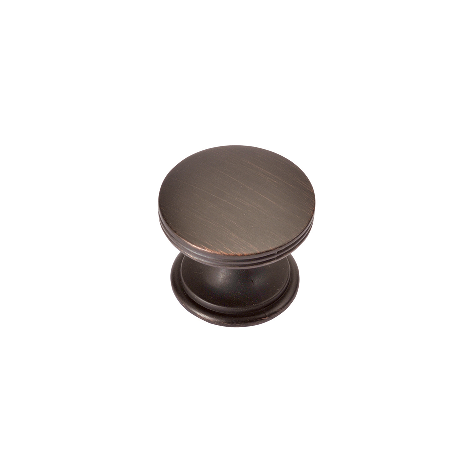 Vintage bronze cabinet knob with smooth round top, ideal for hardware and furniture accessories in home improvement projects