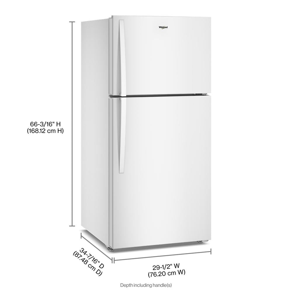 Whirlpool® 30-inch Wide Top Freezer Refrigerator with Total Coverage Cooling- 19 Cu. Ft.