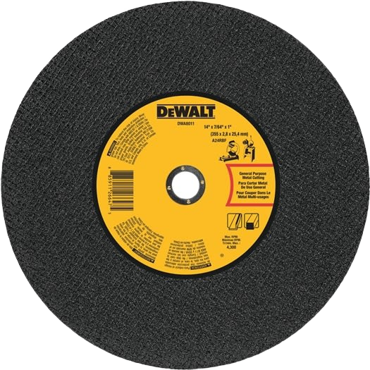 DEWALT metal cutting chop saw wheel with 14-inch diameter for use with power tools and woodworking accessories