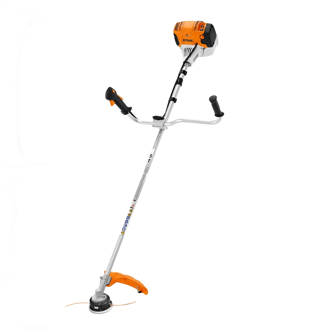 Orange and silver professional bike-handle trimmer for tools and home improvement tasks with ergonomic controls