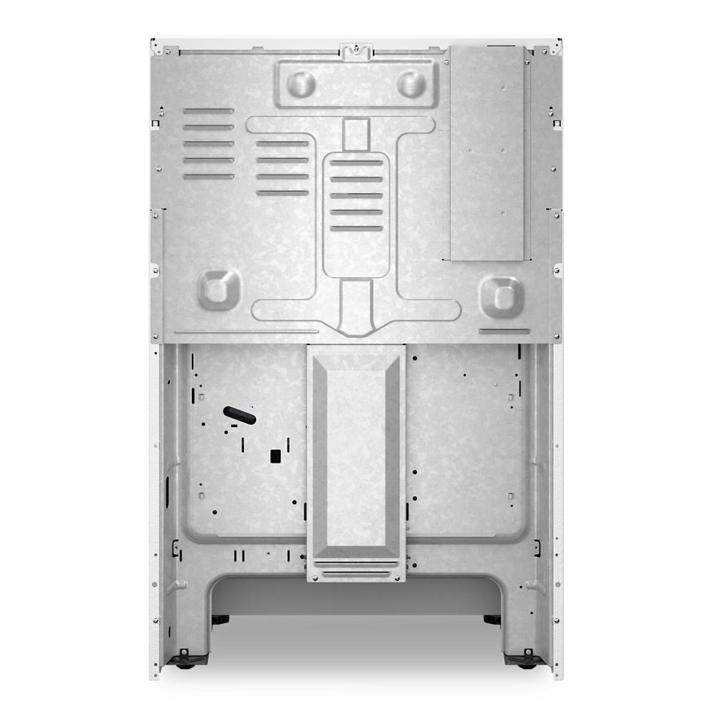 rear view of 30-inch electric range showcasing metal back panel and ventilation in ranges collection