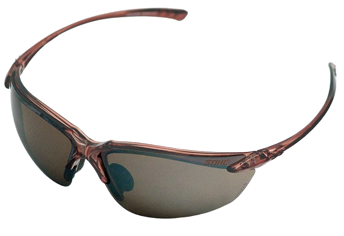 Brown lens safety glasses with flexible frame for eye protection in hardware and protective eyewear collections