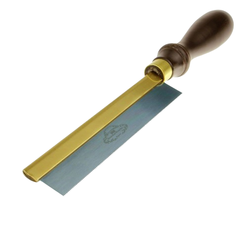 Six-inch model maker’s saw with brass back and wooden handle for precision cutting in tools and home improvement tasks