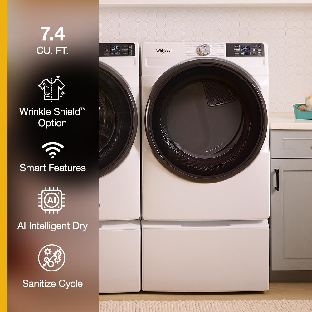 7.4 cu. ft. Smart Front Load ENERGY STAR® Gas Dryer with Wrinkle Shield™ Option