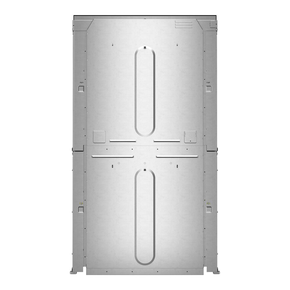 Back view of stainless steel built-in electric double wall oven in KitchenAid appliances and wall ovens collection