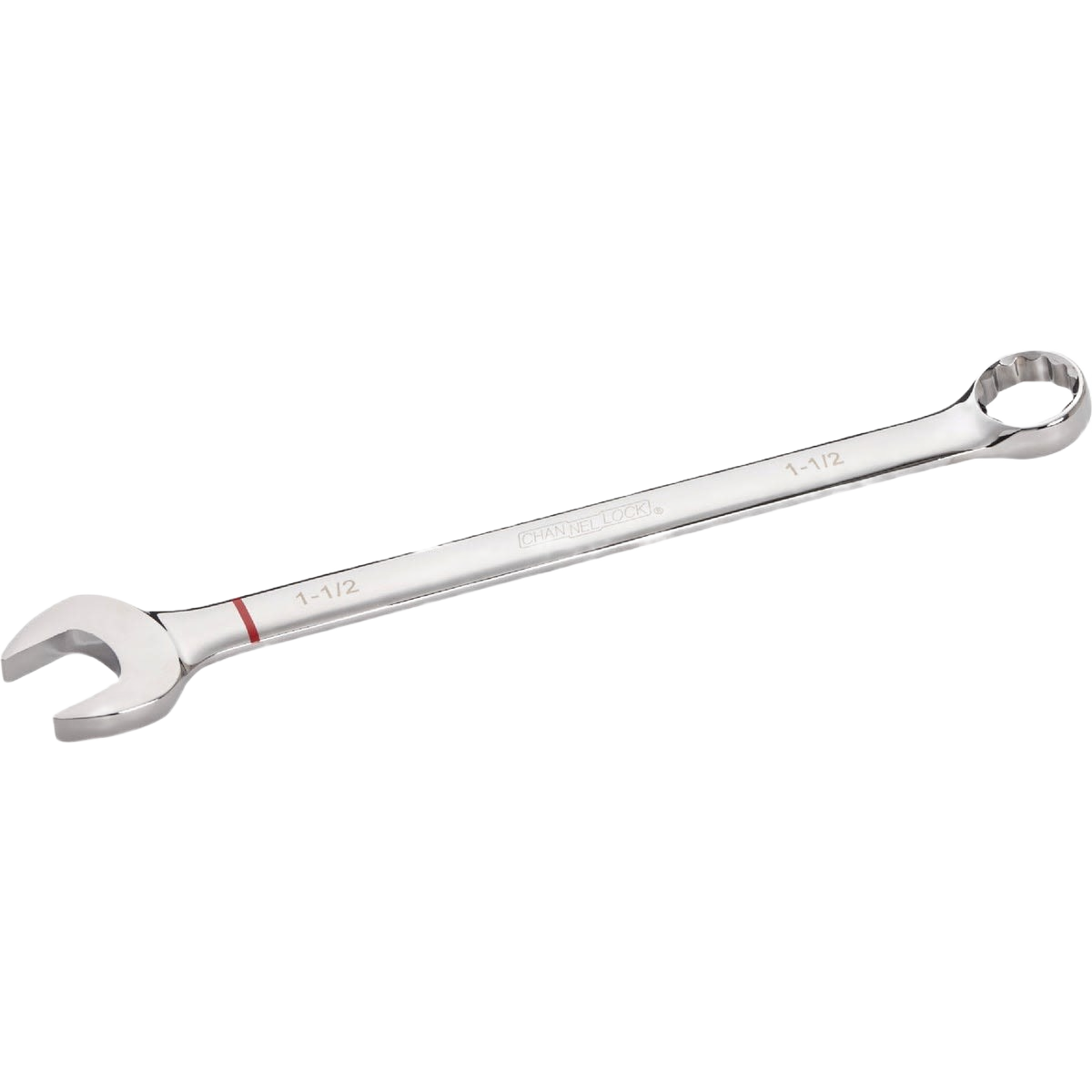 Polished combination wrench with 12-point box end for precise gripping in tools and home improvement tasks