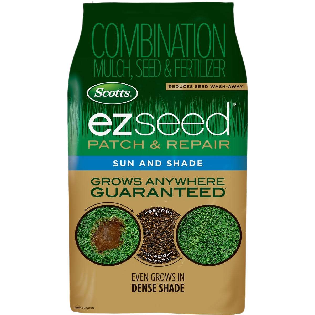 20-pound bag of Scotts EZ Seed patch and repair grass seed with mulch and fertilizer for sun and shade lawns