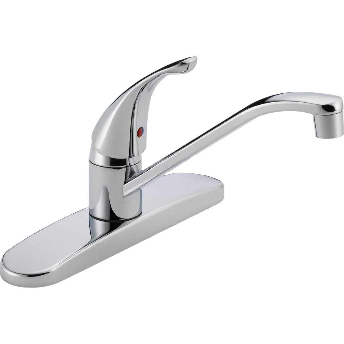 Chrome single-handle kitchen faucet with swivel spout for easy control in home improvement and kitchen sink projects