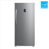 Stainless steel upright freezer with ENERGY STAR label, part of refrigerators and appliances collection