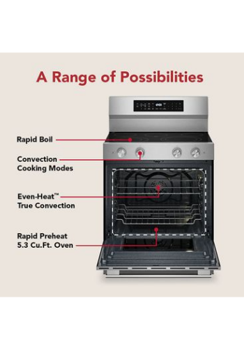 5.3 Cu. Ft. Smart Freestanding Electric Range with Convection Cooking Modes