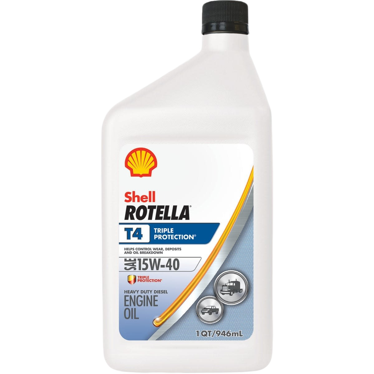 White plastic quart container of Shell Rotella T4 motor oil for automotive fluids and lubricants under $50 collection