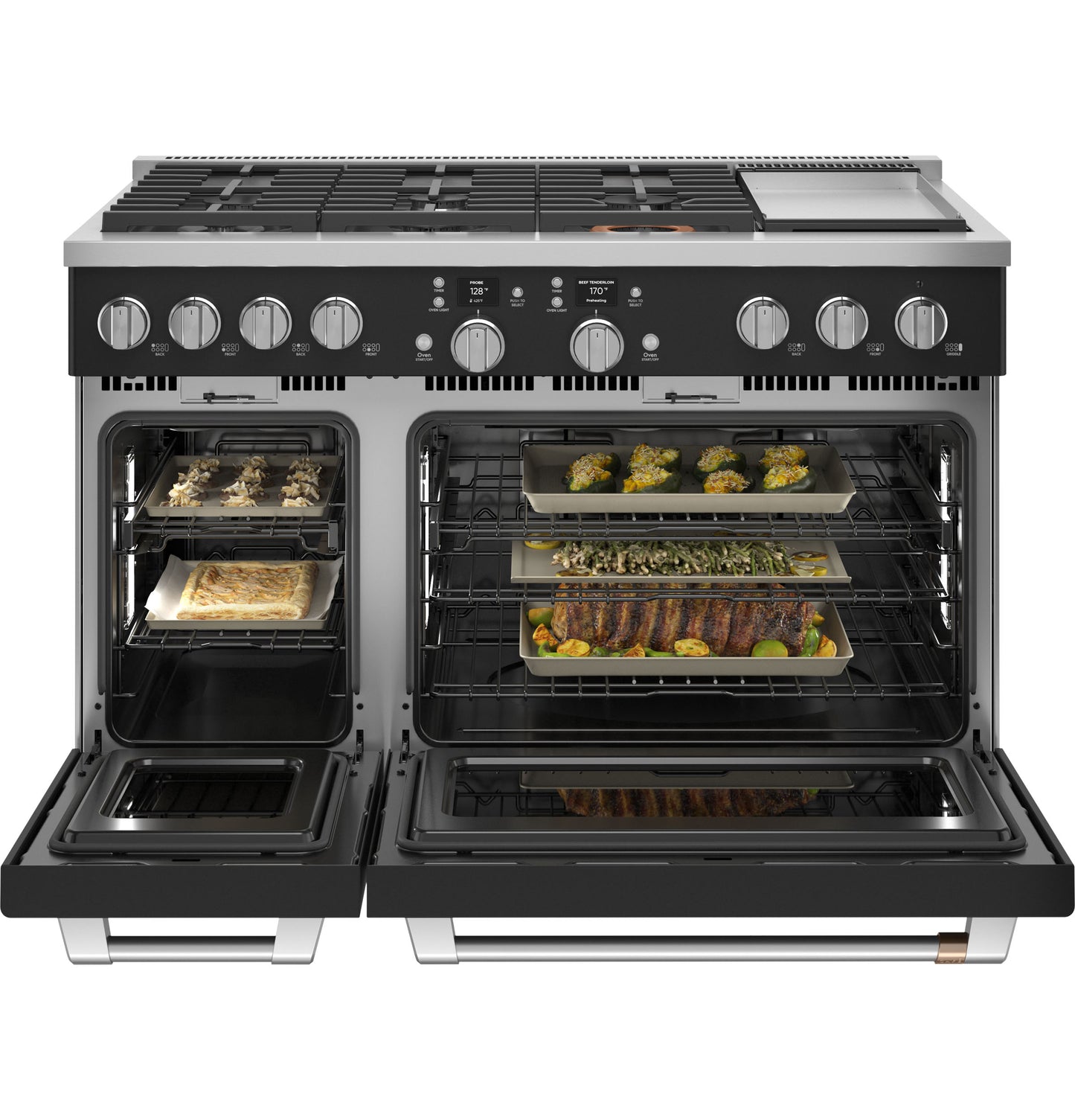 CAFÉ™ 48" Smart Dual-Fuel Commercial-Style Range with 6 Burners and Griddle (Natural Gas)