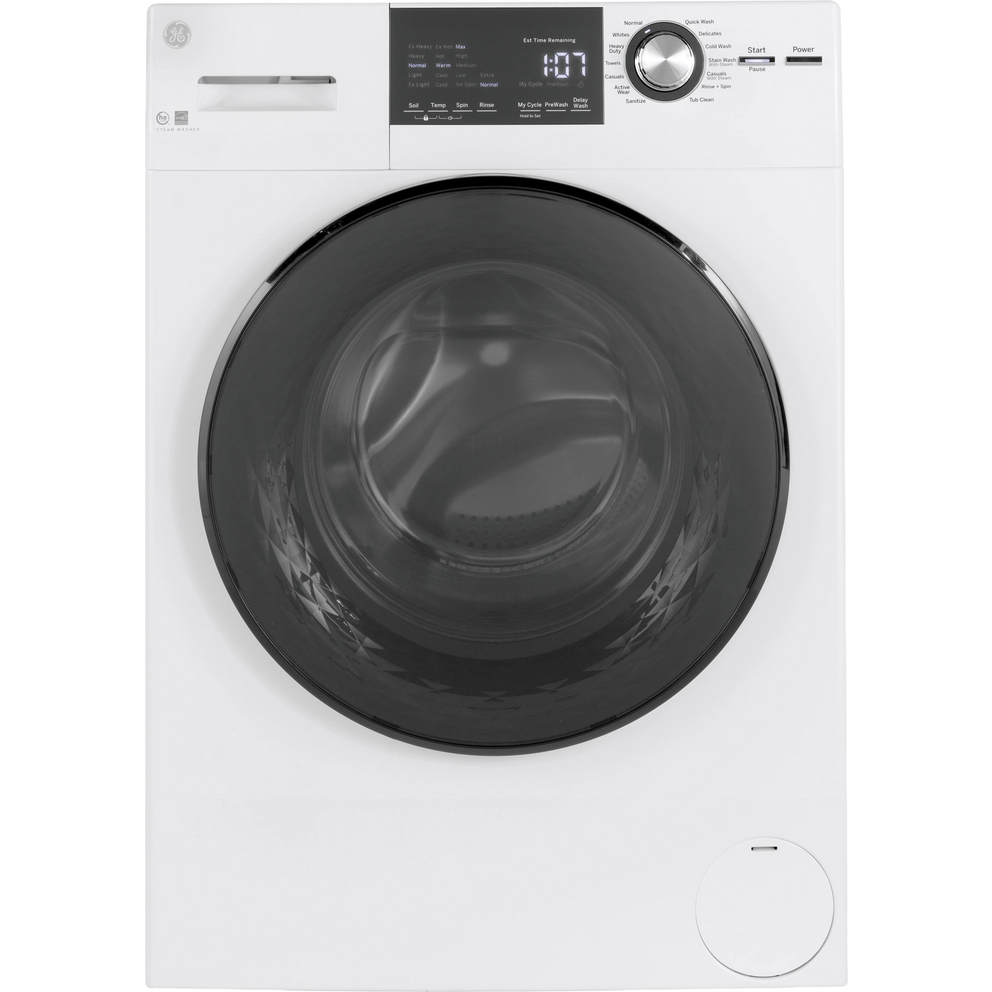 GE® ENERGY STAR® 24" 2.4 Cu. Ft.  Front Load Washer with Steam
