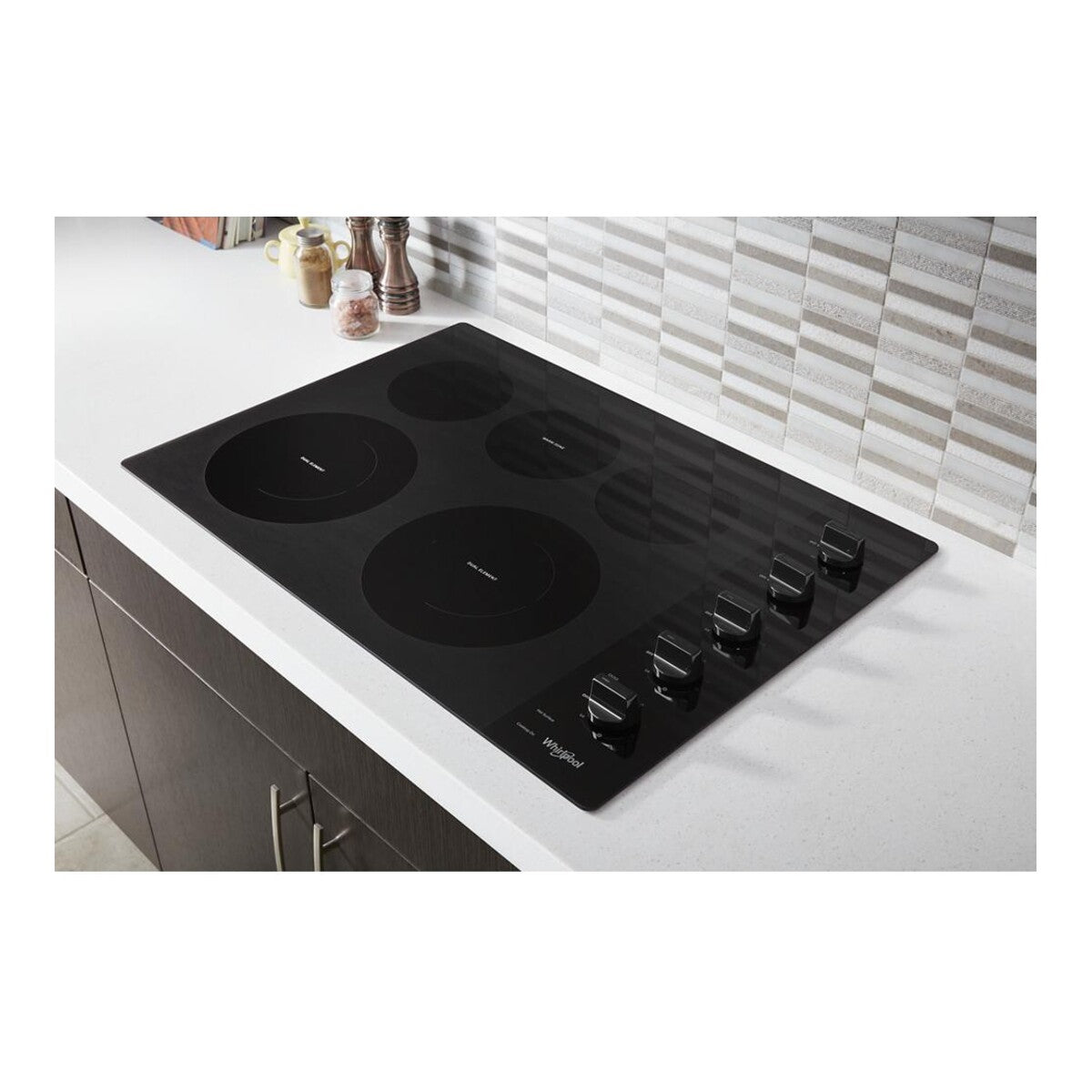 30-inch Electric Ceramic Glass Cooktop with Two Dual Radiant Elements