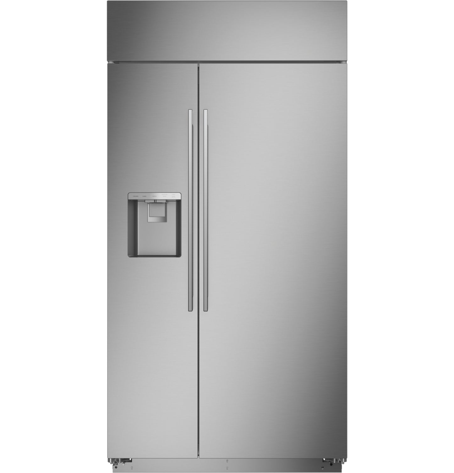 Built-in stainless steel side-by-side refrigerator with external water dispenser in kitchen appliances and refrigerators collection