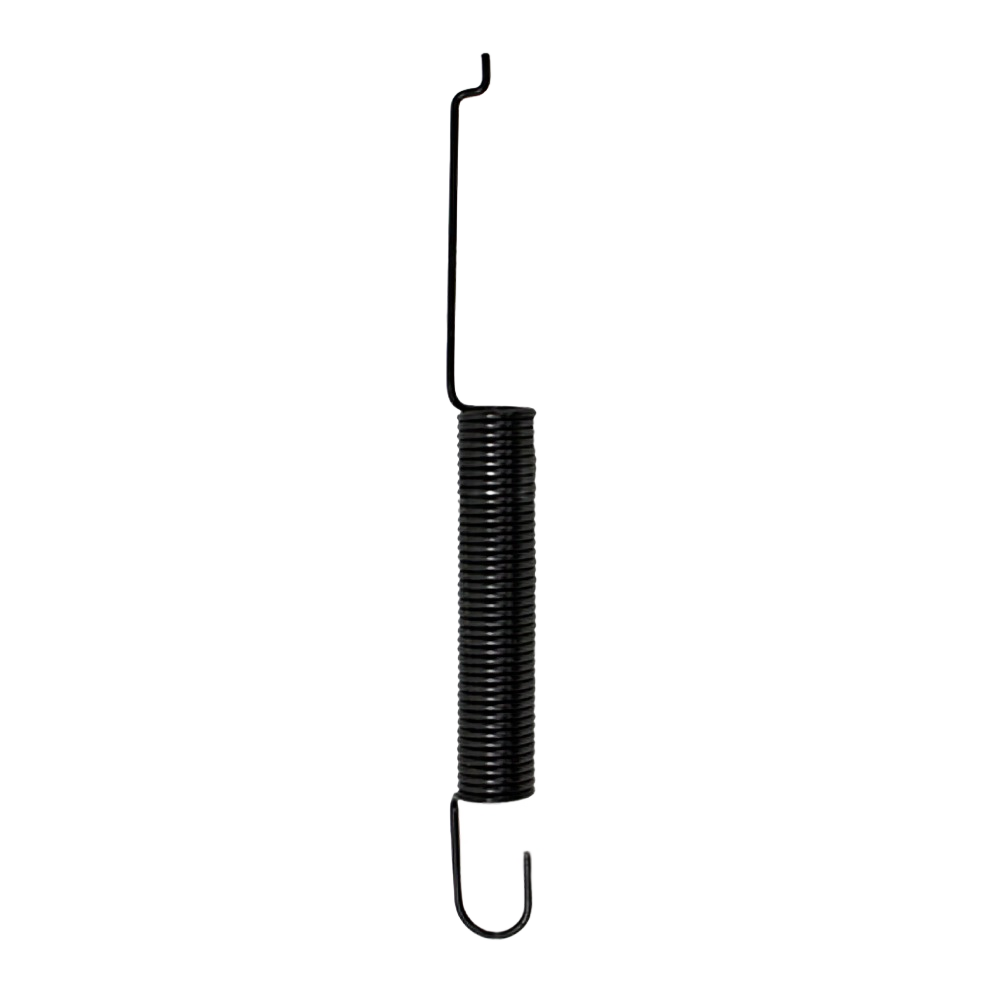 Black metal extension spring designed for John Deere parts and lubricants in tools and home improvement collections