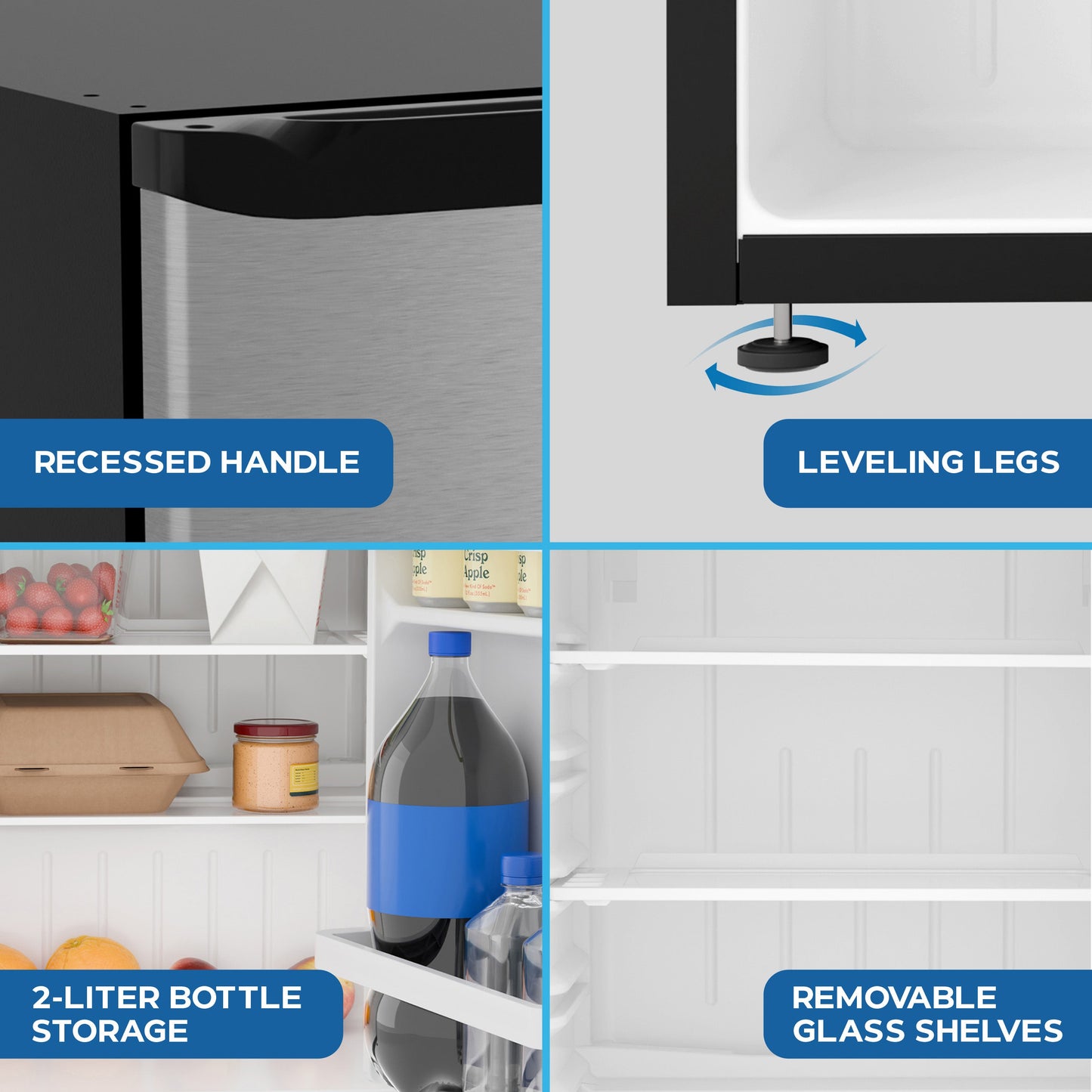 Avanti 2.6 Cu. Ft. Compact Refrigerator with Auto-Defrost - Stainless Steel