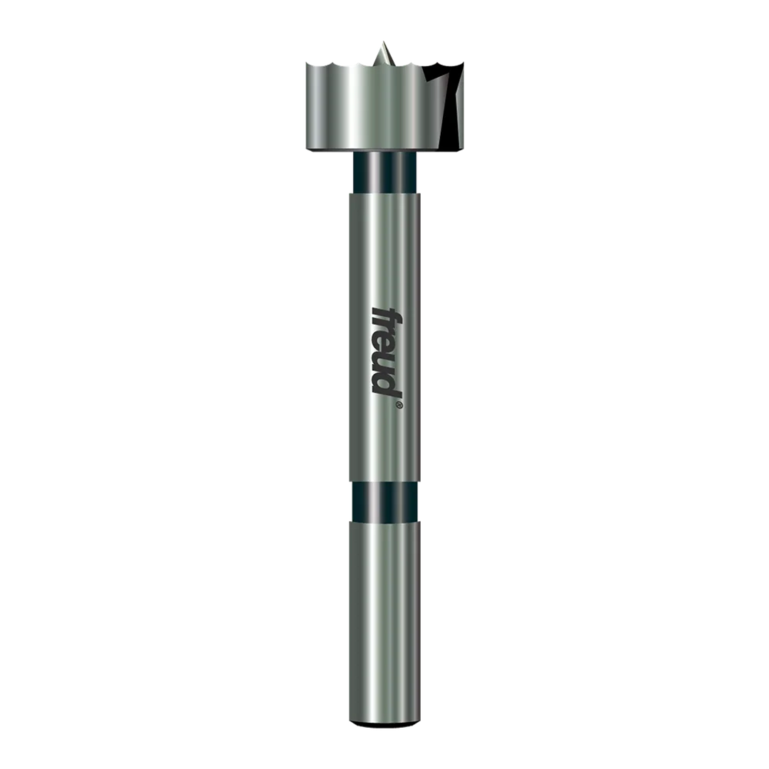 Freud precision forstner bit with sharp serrated edge for smooth flat-bottom holes in drill bits and tool accessories collections