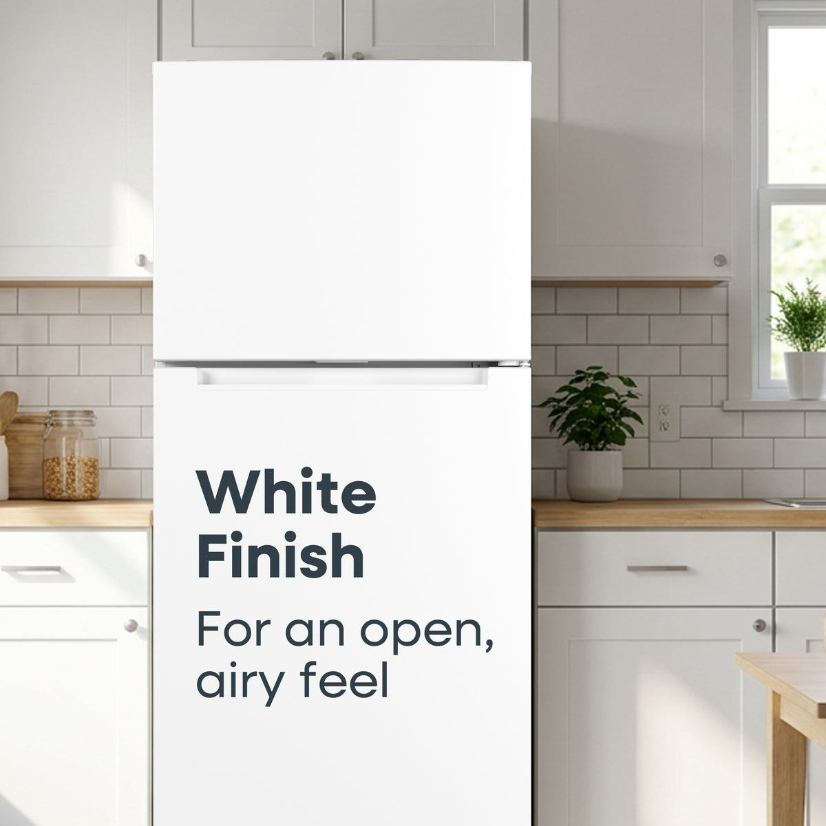 Element Electronics 17.6 cu. ft. Top Freezer Refrigerator, Ice Maker Ready - White, ENERGY STAR (ENR18TFGCW)