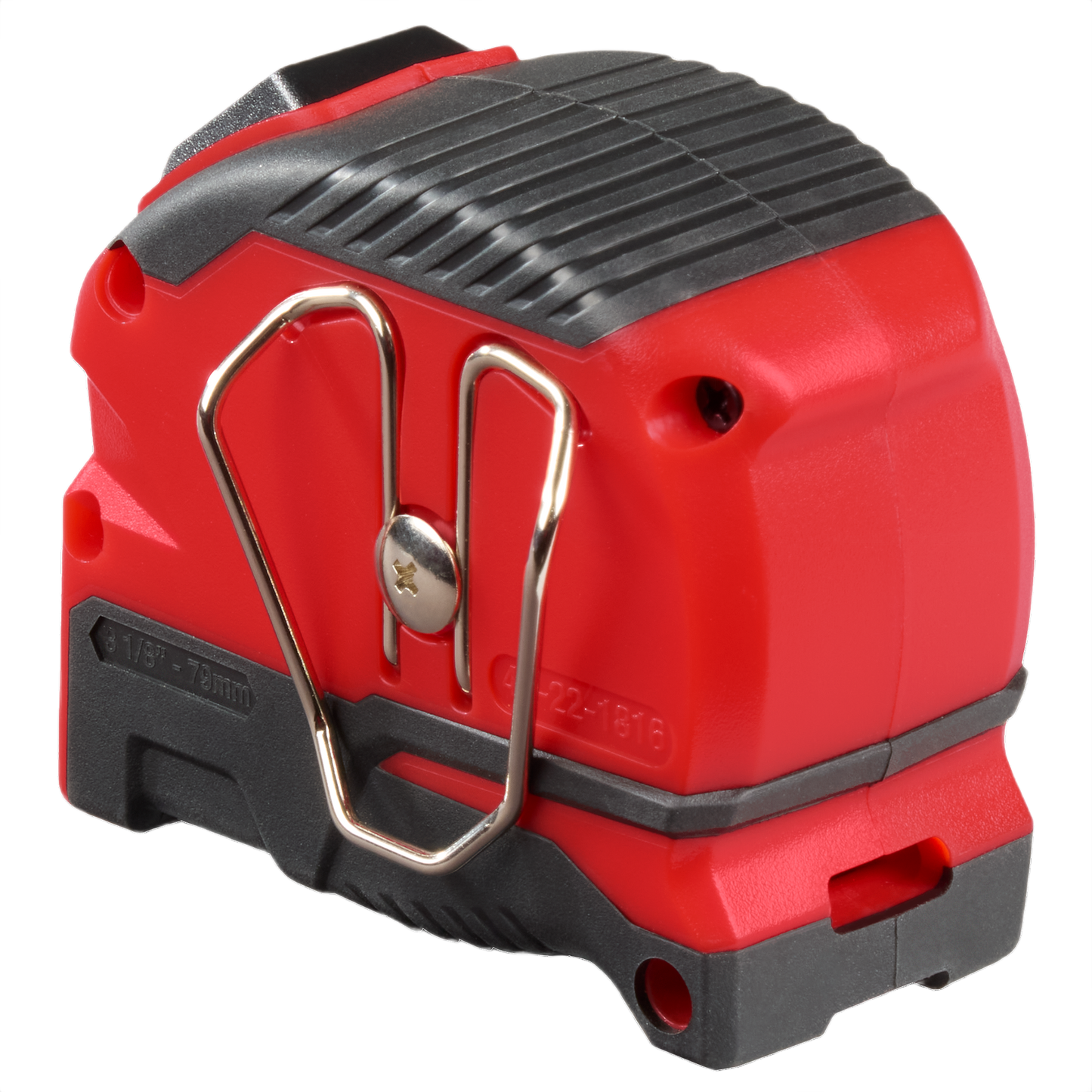Compact red and black tape measure with auto-lock feature for hand tools and woodworking under $50 collections