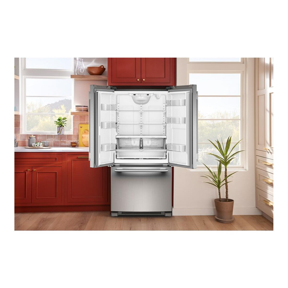22 Cu. Ft. 33-Inch Bottom Mount Refrigerator with Right Door Swing in PrintShield® Stainless Steel